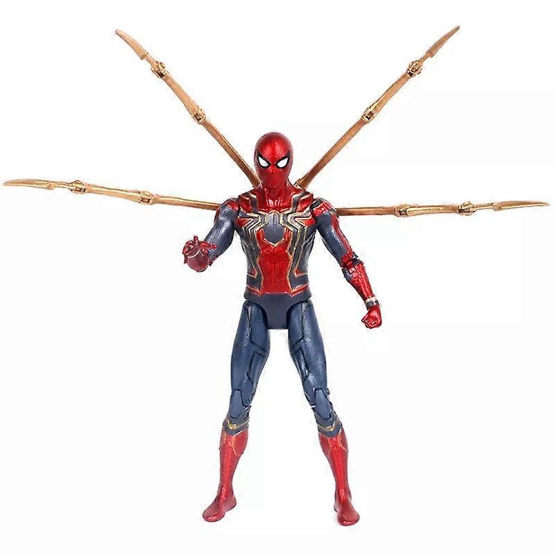 Spiderman Figure Legends Avengers Iron Spider Action Figures 17CM PVC With Light Spider-man Doll Figurine Kids Gift