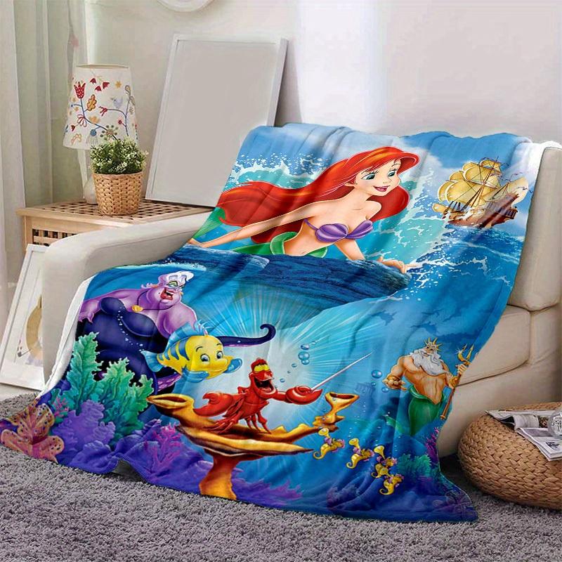 

The Little Mermaid Cartoon Blanket, Short Plush Cute Warm Blanket, Living Room Home Decoration Sofa Four Seasons Travel 80x120cm