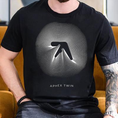2025 Camiseta de Música Aphex Twin para Hombre Verano Retro Algodón Manga Corta Cuello Redondo Camiseta de Fiesta Abrigo Oversize
