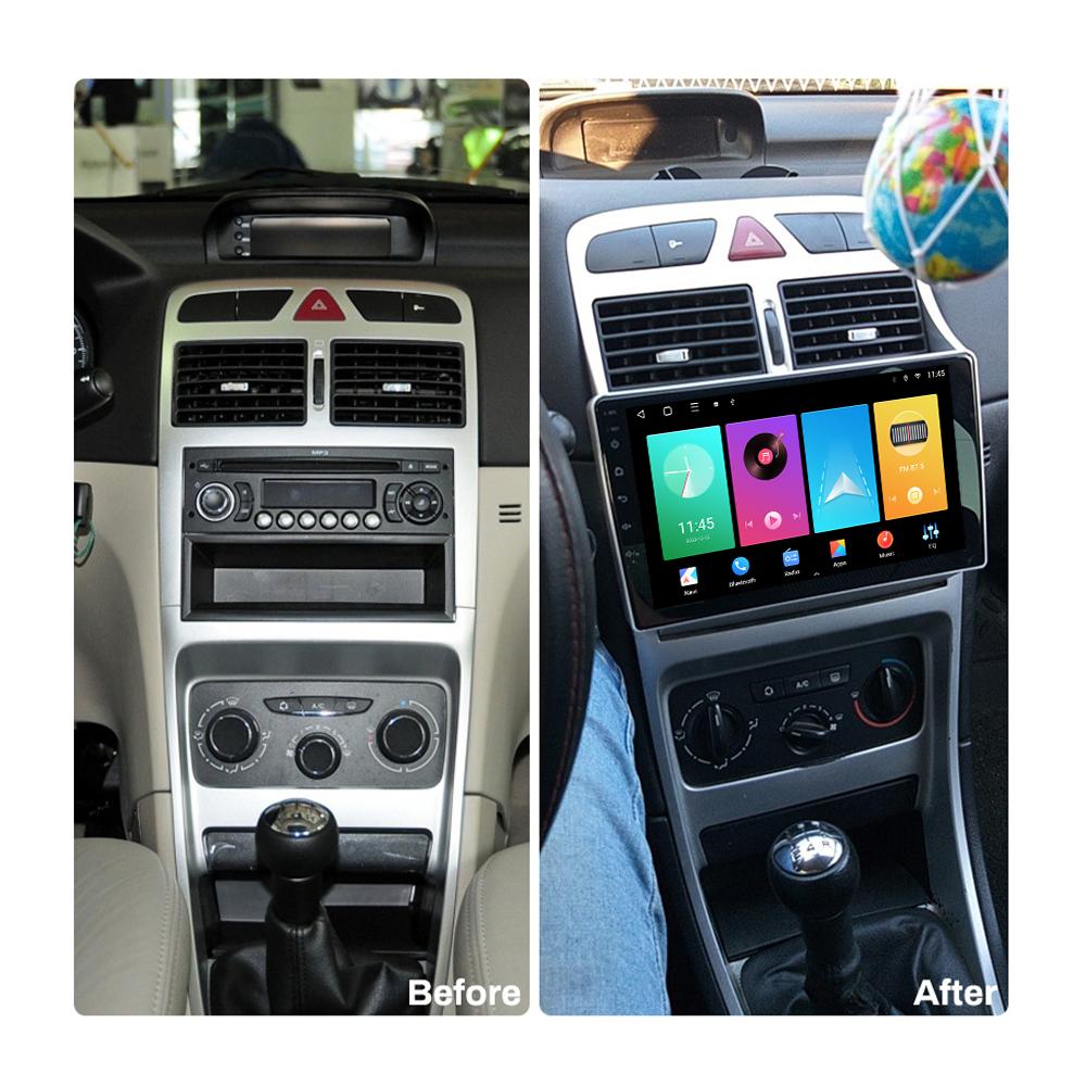 Radio auto Android Auto Carplay pentru Peugeot 307 307CC 307SW 2002-2013 Player Multimedia Unitate principală Navigare GPS Stereo BT WIFI 1+16GB