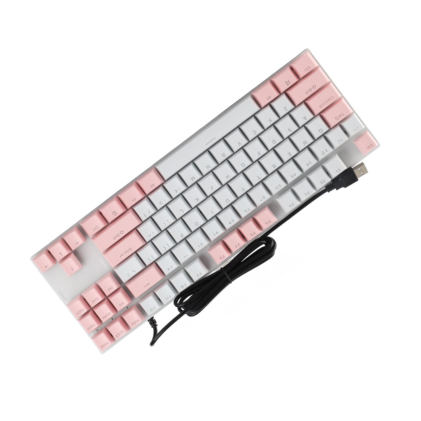 

Механическая клавиатура 87 клавиш Синий переключатель Эргономичный дизайн с многоцветной подсветкой Игровая клавиатура для разноцветный