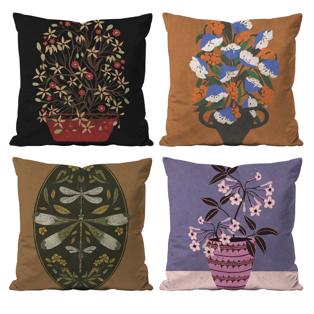 Vintage vase print Pillow Case null