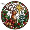 Reusable Christmas Window Decor Stained Glass Style Cling, Rainbow Film Sun Catcher Static Sunlight Reflective Films Suncatcher Sticker for Home Shop
