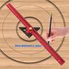 360 Degree Scribe Ruler -Woodworking Square Precision T-Type Hole Ruler Aluminum Slide Ruler - Carpenty Marking Gauge DIY Layout