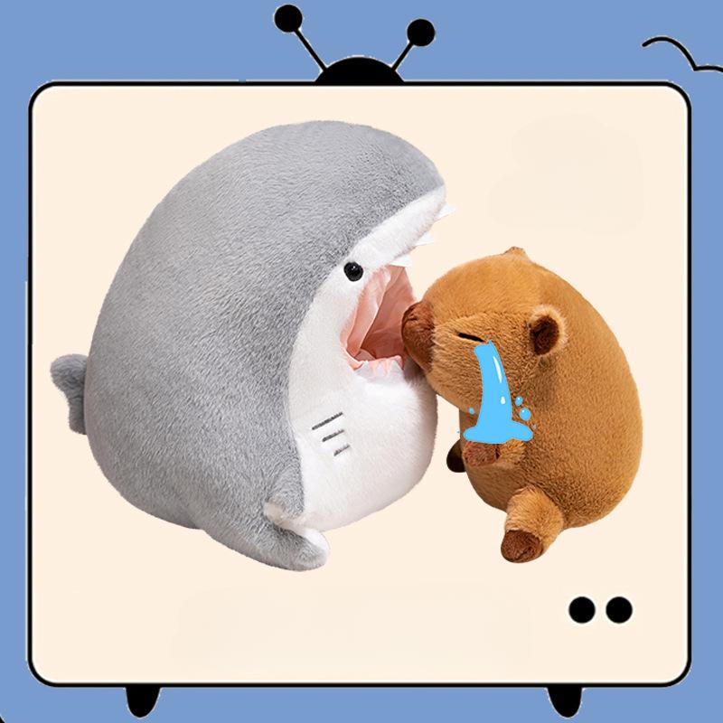 Pluszowa zabawka Rekin Kapibara Lalka Kreatywny Rekin Łączenie Pluszowe Lalki