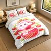 Soft Bedding Set Kirby Pattern, 1 Duvet Cover Plus 2 Pillowcases Stylish Bedroom Home Textile