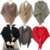 Leather Buckle Knitted Shawl Clothes Accessories Neck Warmer Autumn Winter Scarf  Women Lady