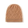 Cashmere Women's Cable Knit Fold-Up Hat with Ear Protection - 2025 Spring Collection