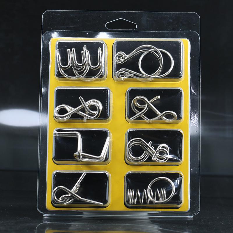 IQ Toys 8-teiliges Puzzle-Set - TikTok Trend Interlocking Rings