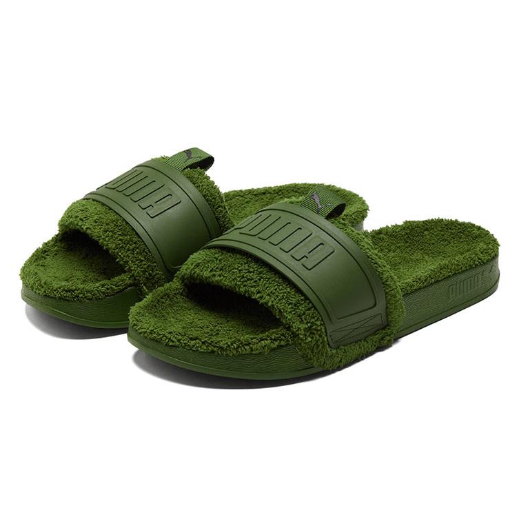 Puma Leadcat Ylm Slide Winter Slipper Green (Unisex) Slide Slippers 384411 03