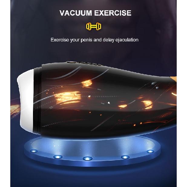 Männlicher Masturbator Cup Oralsex AutomaticBlowjob Vibrationswärmemaschine Erwachsene Ausdauerübung Vakuum Elektrisches Saugen Sex