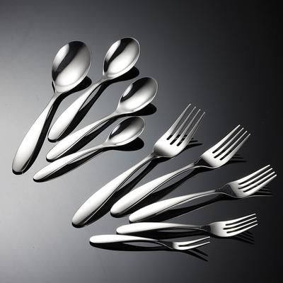 Acier inoxydable 304 fourchette et cuillère pour cuisine occidentale vaisselle multi-spécifications polissage miroir cadeau d'entreprise fourchette à fruits 028