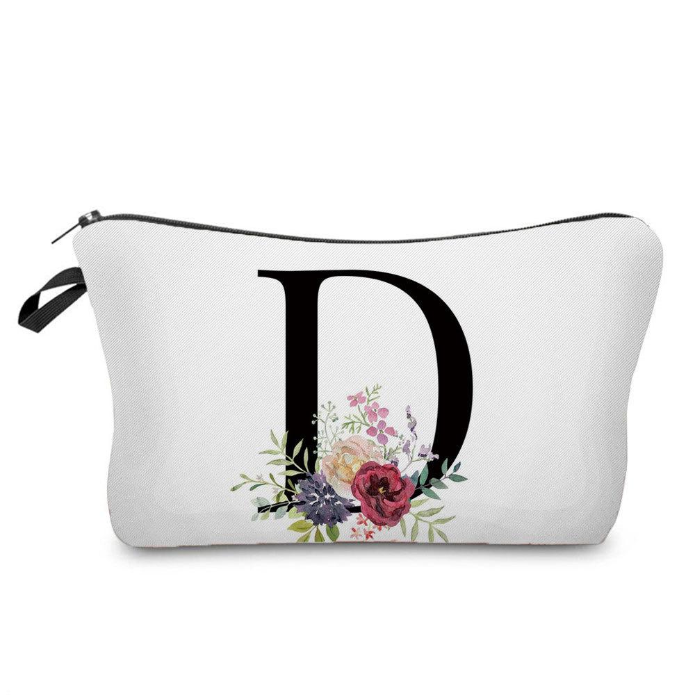 Women Letter Print Cosmetic Bag Toiletries Organize Travel Storage Case  6423 KTB