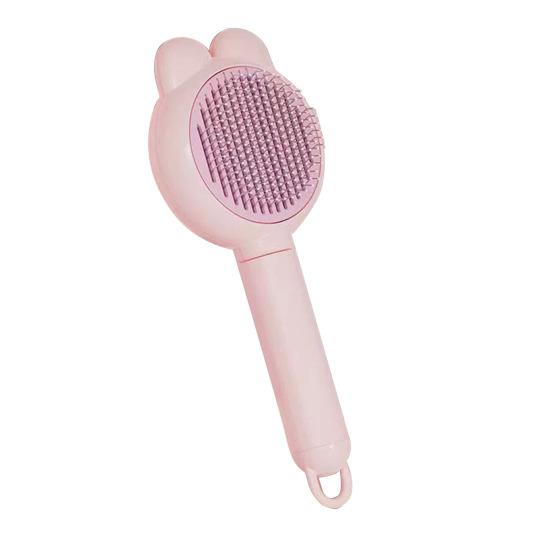Cat Hair Brush Self Cleaning Dog Slicker Brush for Grooming And Shedding Cute Pet Hair Remover Tool with Release Button for Cats Dogs Rabbits