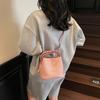 Handbag Women's New Fashion Soft Leather Bucket Bag Versatile Casual Shoulder Crossbody Bag
