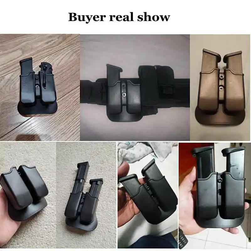 Doppelmagazinhalter Universal 9mm .40 Mag Holster für Glock 17 Beretta M9 M92 USP Paddle Magazintasche Etui