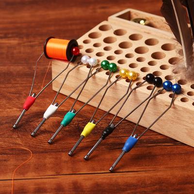 1 STÜCK/6 STÜCK Bunte Bi-Keramik Spitze Fliegenbinden Stahllegierung Spulenhalter für die Herstellung von Trocken-Nass-Nymphen-Fischköder Werkzeug