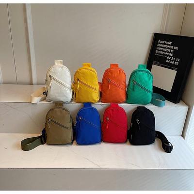 Damen Vielseitige Nylon Brusttasche: Minimalistisch, Lässig, Tragbar, Kleine Umhängetasche