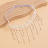 Ingemark Elegant Imitation Pearl Tassel Leg Thigh Chain for Women Elastic Bandage Garter Belt Body Jewelry Wed Accessories Gift