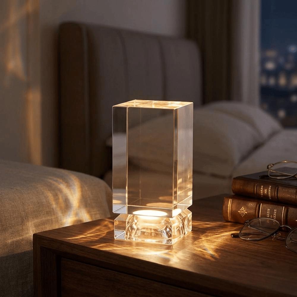 High-Transparency Laser Engraving Crystal Clear Crystal Crystal Square Block  Anniversary Souvenir