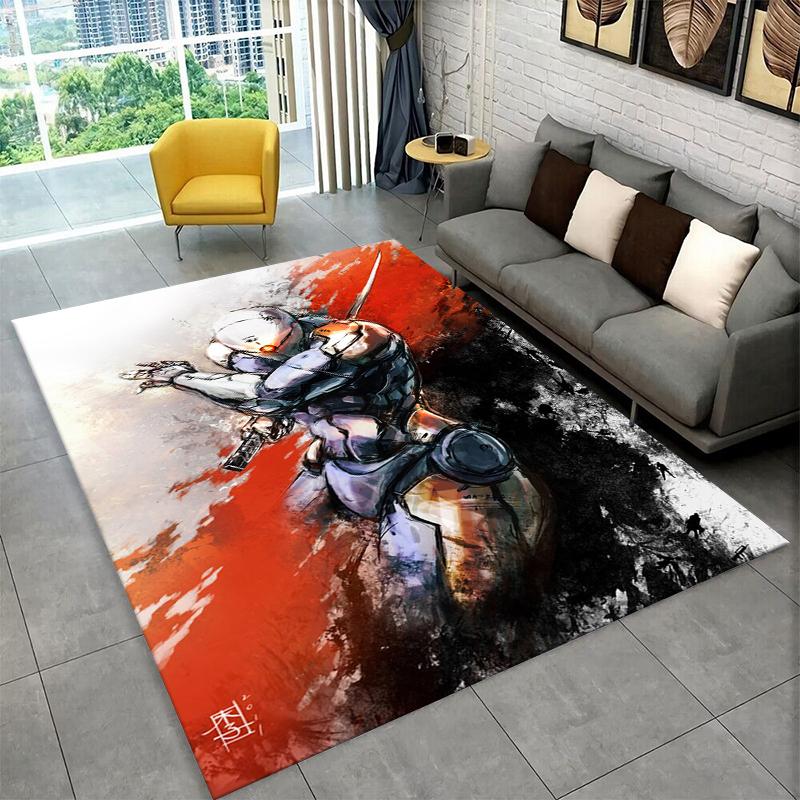 Game Metal Gear Solid Cartoon Non-Slip Area Rug for Living Room,Bedroom,Playroom,Soft Carpet Floor Mat Home Decor Rug Kids Room