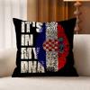CCroatia FFlag Cotton Linen Square Pillow Covers Home Decor Gifts