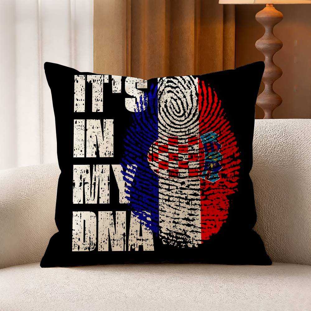 CCroatia FFlag Cotton Linen Square Pillow Covers Home Decor Gifts