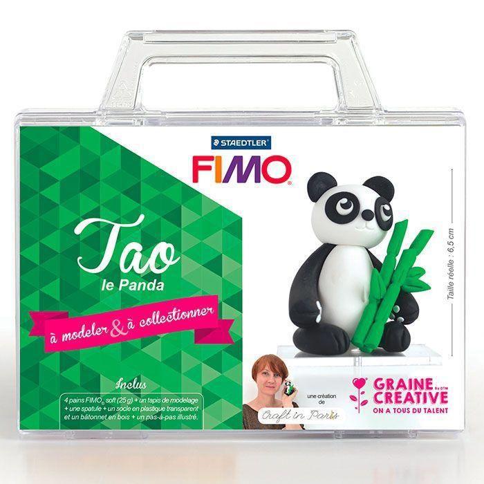 Coffret de modelage pâte polymère pour enfants - Tao le Panda 6,5 cm