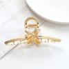 European & American Metal Cat Claw Hair Clip - Leaf Design for Ponytails