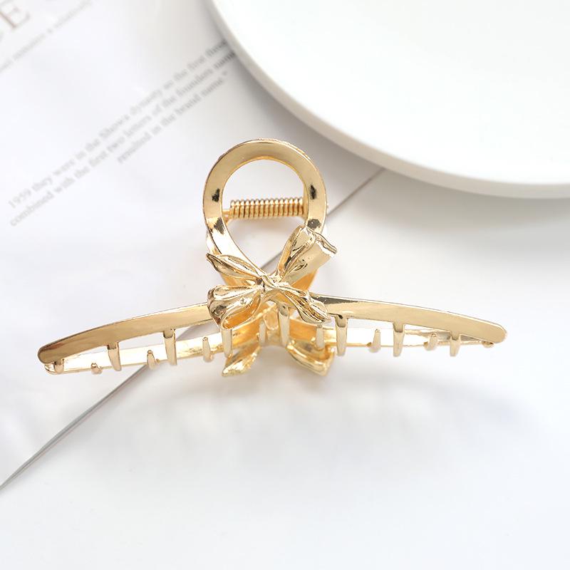 European & American Metal Cat Claw Hair Clip - Leaf Design for Ponytails