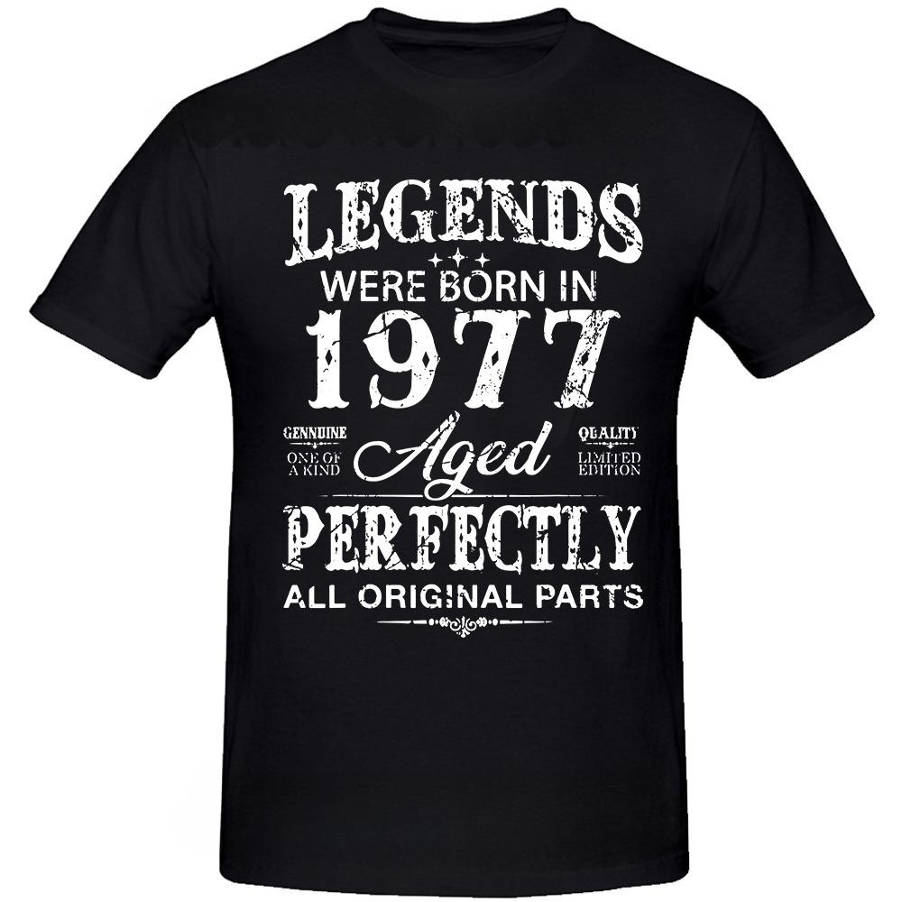 Vintage 1977 Funny 47 Years Old Men and Women 47th Birthday T Shirts Graphic Boyfriend Husband Streetwear Gifts Summer Tshirt