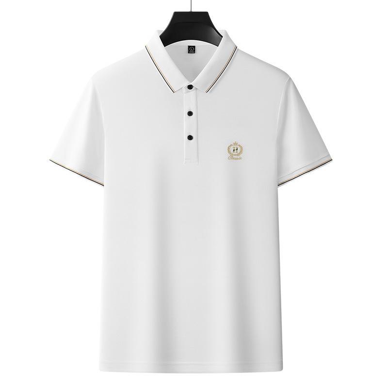 Short-sleeved POLO Shirt, Men's Pure Cotton Breathable T-shirt, Business Casual Lapel Top