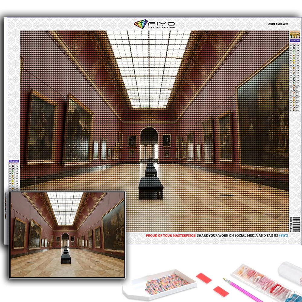 Cross Stitch Kit DIY Diamond Embroidery Louvre Museum Diamond Painting Home Decor