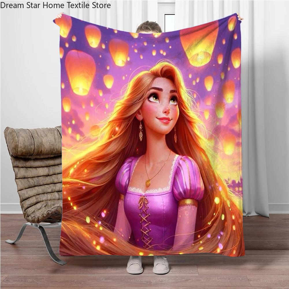 Kreslená Rapunzel Flanelová deka Dětská teplá měkká deka na pohovku postel Krycí deka Vhodná k narozeninám Suvenýry Dárky