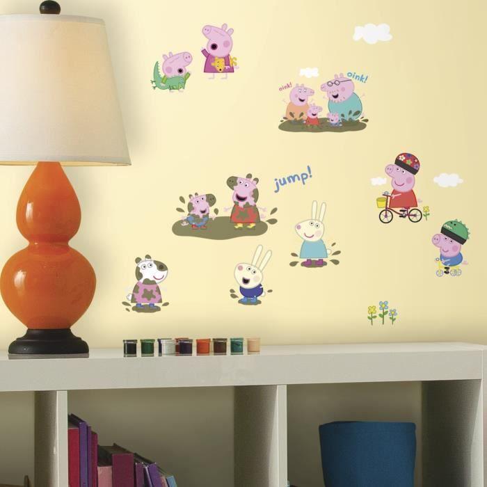 ROOM STUDIO Décoration vinyle repositionnable multi-éléments Peppa Pig