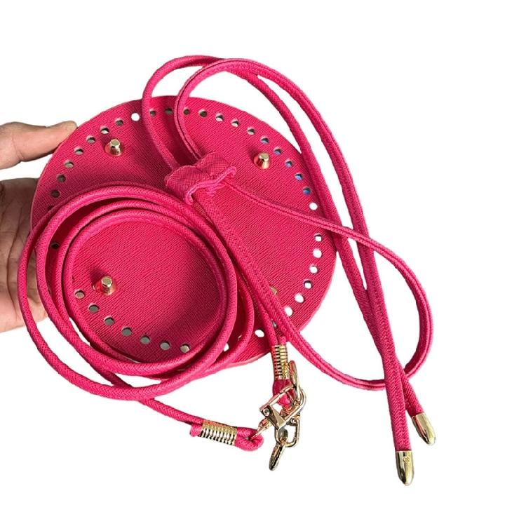 Bag Base And PU Leather Strap Adjustable Drawstring Rope Crafting Components For Handmade Dumpling Bags Designs