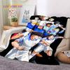 Cartoon Captain Tsubasa Fußball Weiche Flanelldecken, Überwurfdecke Bequeme Decke für Picknick Betten Sofa Zuhause Schlafzimmer Geschenke