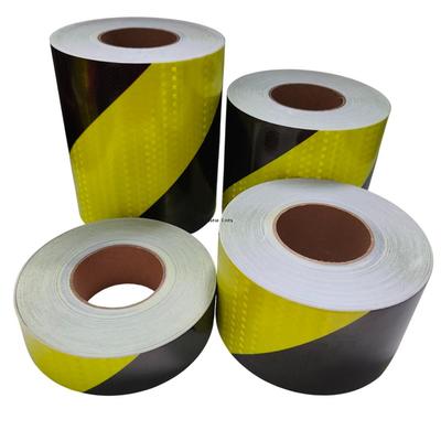 5cm/10cm/15cm/20cm*5M Jaune Fluo-Noir Sergé Bandes Réfléchissantes Imperméables Adhésives Autocollants d'Avertissement Pour Voiture Camion Remorque