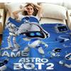 1PC ASTRO BOT Custom Name Patterned Flannel Blanket Suitable For All Seasons for Home Decor Warmth and Comfort Gifts Holiday Present