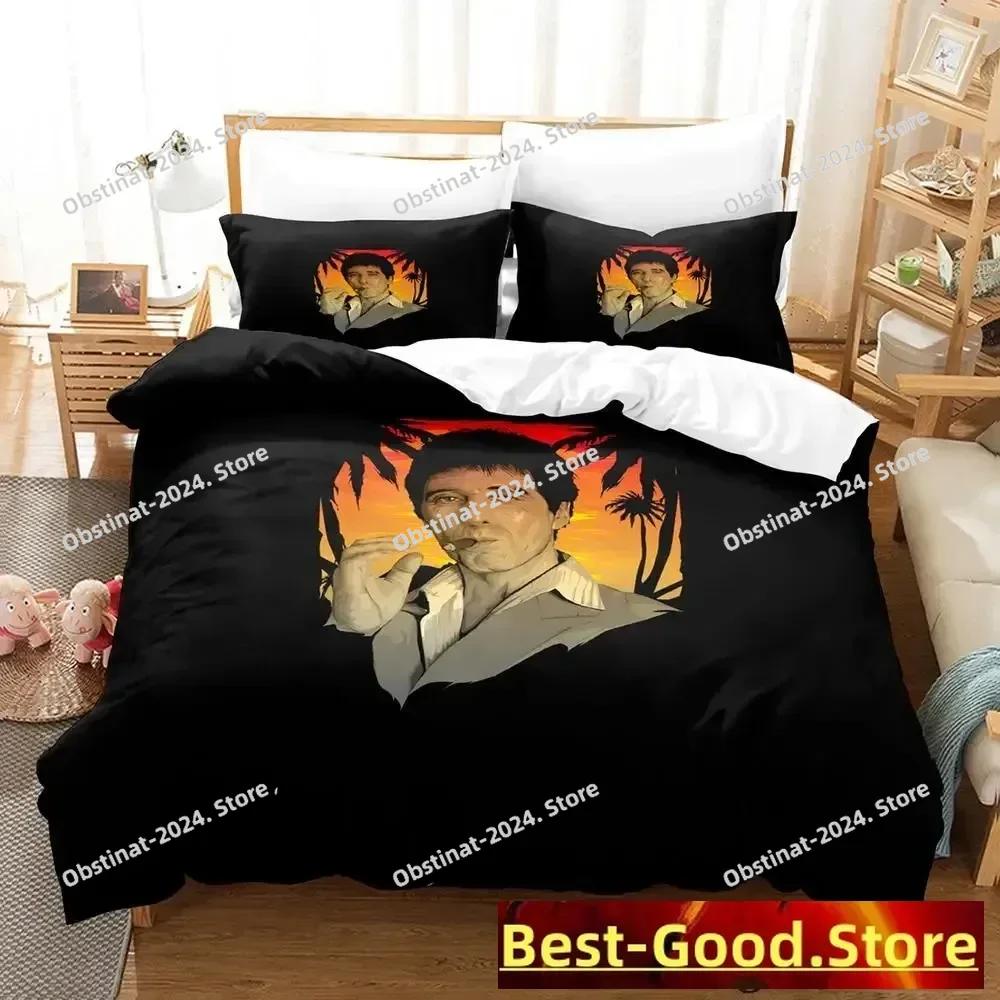SCARFACE MOVIE Beding Set Single Twin Ful Quen King-Sized Dimensionsd Dimensions Bed Linen Set Adult People Kid Bedrom Duvetcover Sets Anime