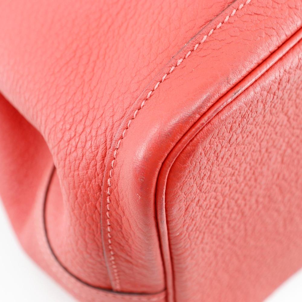 Hermes Garden Party PM Tote Bag Red Negonda Women Used