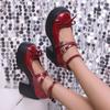 Shoes Female 2025 Brand Buckle Strap Women's High Heels Butterfly-knot New Dress Plus Size Best Seller High Heelszapatos