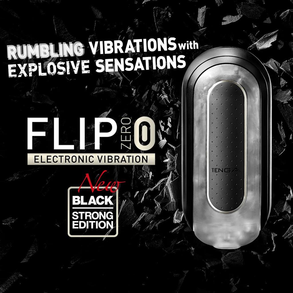 TENGA Flip Zero Electric Hard Black Tightening Repeated Lotion Included