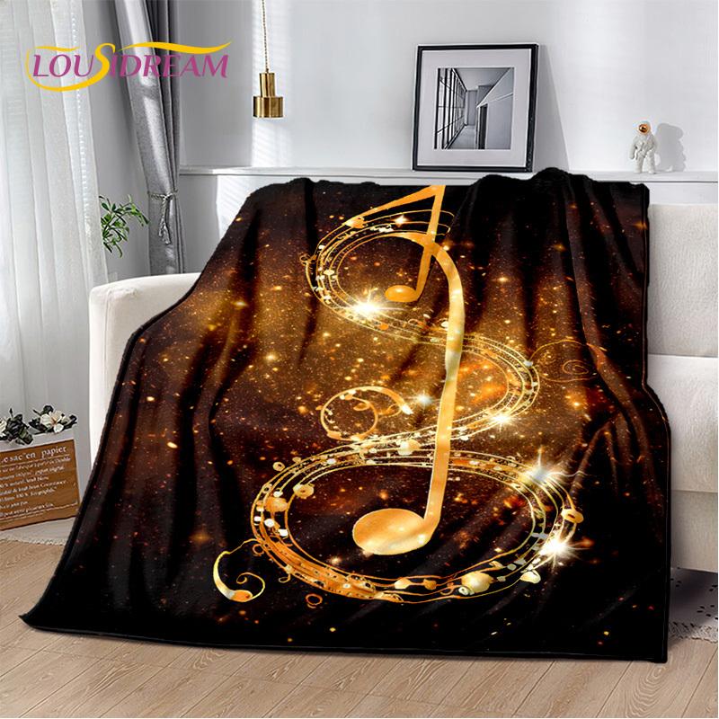 Note Music Colorful Musical Score Cartoon Blanket,Soft Throw Blanket for Home Bedroom Bed Sofa Picnic Travel Office Cover Child