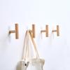 Retro Oak Wall-Mounted Wood Hook for Coats, Hats, Towels, Adhesive Clothes Hanger