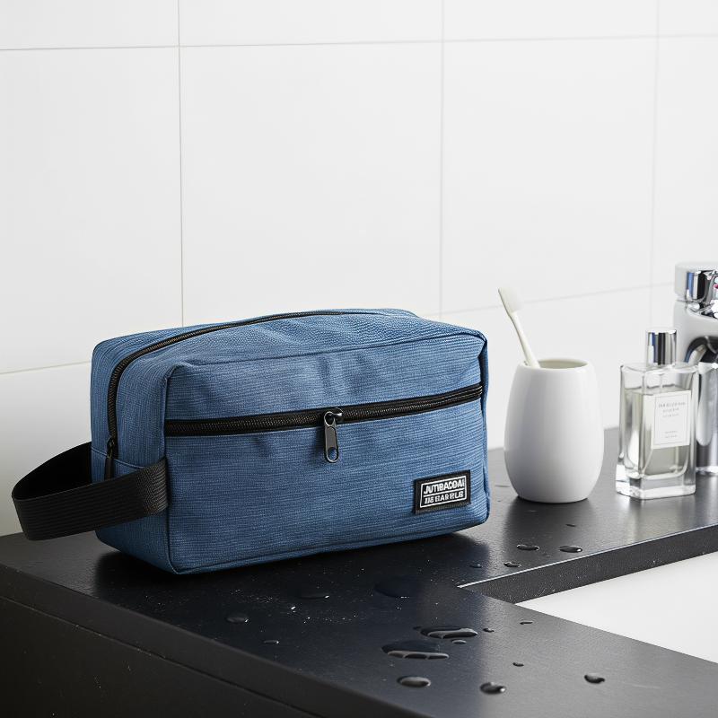 Men'S Business Toiletry Bag, Travel Makeup Organizer, Large Capacity Storage Pouch, Durable Fashion Design, Ideal For Daily Use