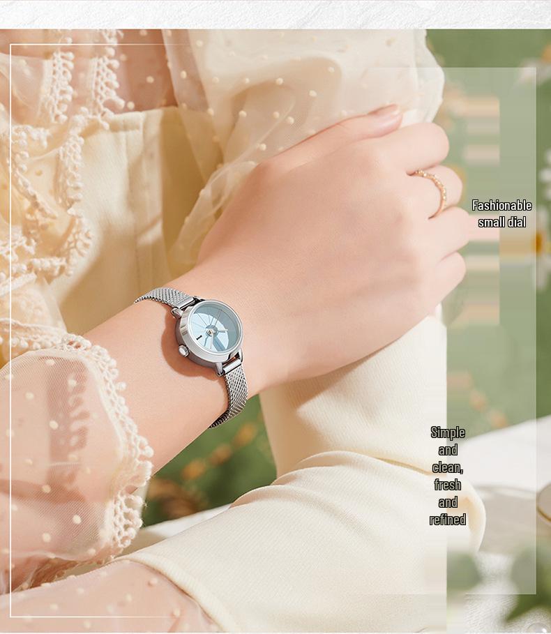 Sanda Korean Style Women's Waterproof Steel & Leather Strap Business Watch