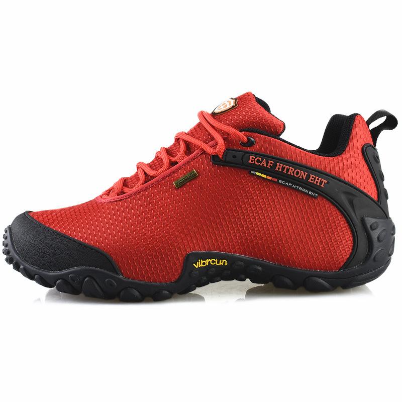 Mens Outdoor Mountain Climbing Shoes Mesh Non-Slip Breathable Trekking Hiking Shoes Waterproof Camping Soft Sneakers 39-46