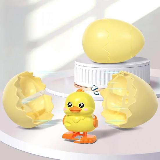 2/4Pcs Wind-up Animal Egg Toy Broken Egg Duck Dinosaur Penguin Capybaras Clockwork Toy Toddlers Boys Girls Walking Hatchling Animal Toy Party Favors