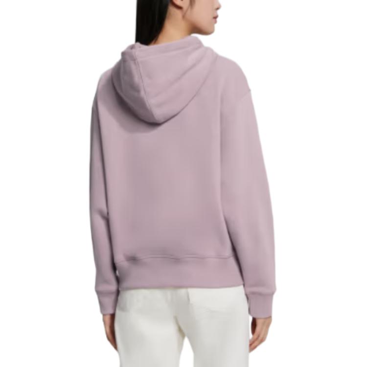 Calvin Klein Lässiger minimalistischer bestickter Buchstaben einfarbiger Hoodie Damen Sweatshirt Helllila 40WH100-NRV